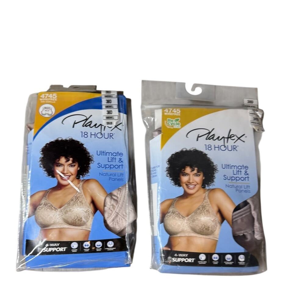 PLAYTEX 38D Set of 2 - 18 Hr Ultimate Lift & Support Bra